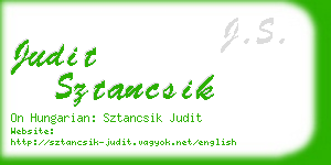 judit sztancsik business card